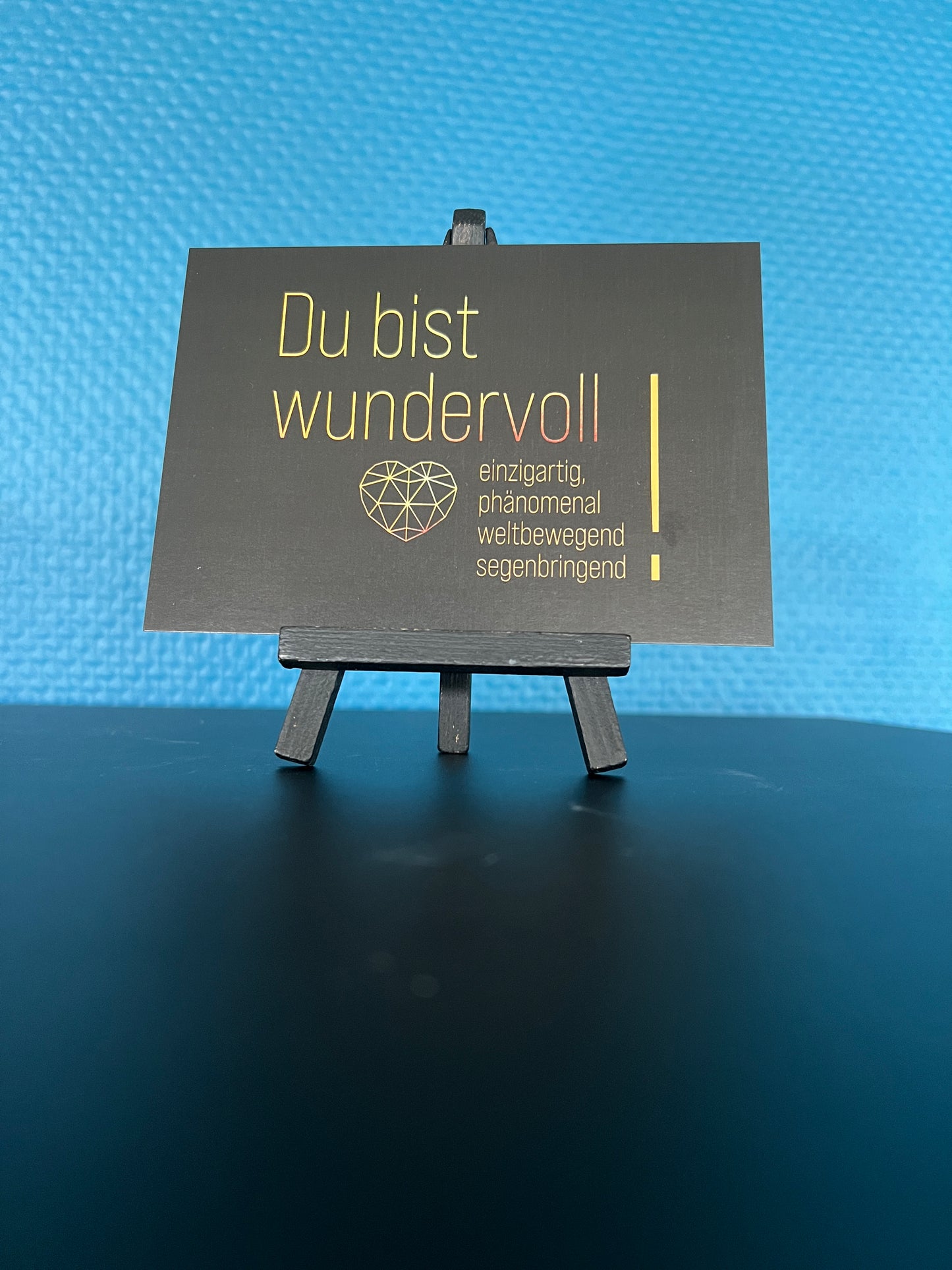 Karte "Du bist wundervoll", schwarz