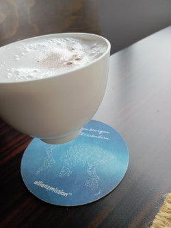 Papieruntersetzer der Allianz-Mission – zweiseitig bedruck